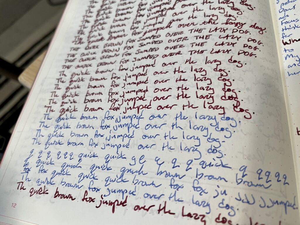 Me, practicing my handwriting (also, it's 'jumps,' not 'jumped')